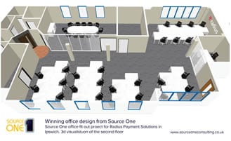 Source One office fit out winning design