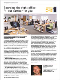 Suffolk Director article by Source One on office fit out top tips