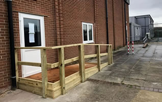 Access ramp at business premises for Inspire Suffolk