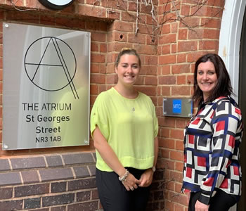 Source One's Lisa and Chloe at the MTC Norwich service centre open day