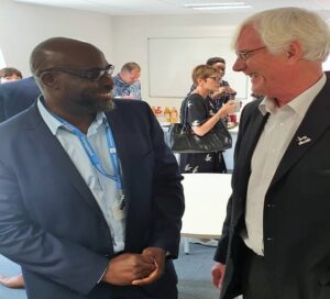 MTC Norwich opening: Gabriel Amahwe and Cllr Waters