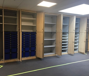 School musical storage cupboard. Storagewall