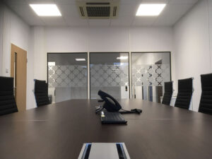 11. Completed boardroom with manifestations to glass