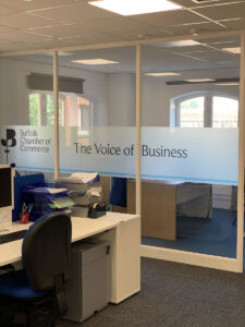 11. New graphics to glass partition