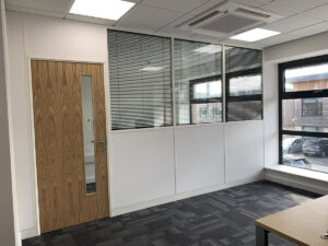 17. Completed first floor meeting room with blinds
