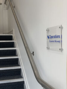 22. New signage for upstairs