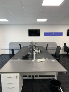 25. New first floor furniture with smoked glass screens