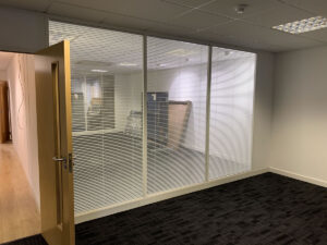 31. New internal blinds to glass partitions