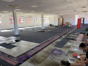 4. Tracks underneath floor for power and data