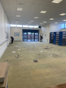 5. Clear office without flooring