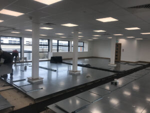 5. Raised floor moved to access floor tracks