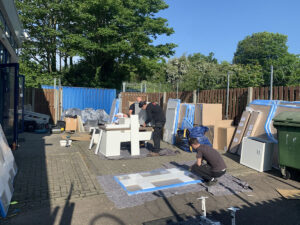 8. Building outside - thank you sunshine!