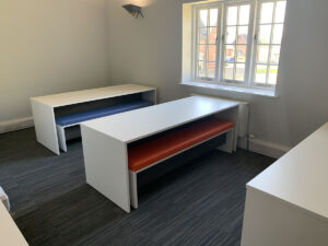 Breakout space furniture -stools and desks