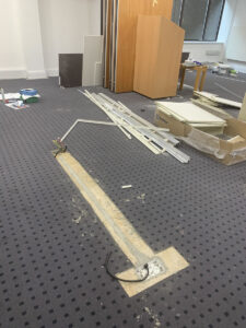 28. Chase in the floor for additional power