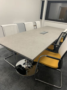 29. Concrete effect boardroom table