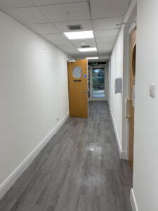34. Completed corridor decs and flooring