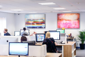 Open plan office space
