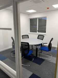 New meeting room partition and furniture