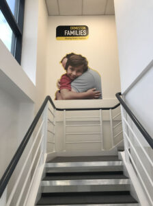 Decorated stairwell