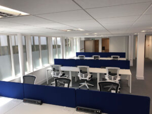 Desks with screens