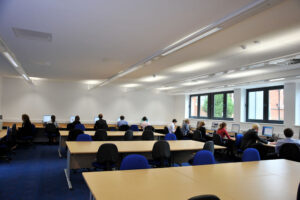 Sixth form class room furniture fit out for Woodbridge School