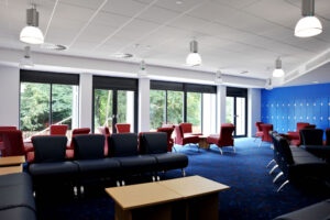 Sixth form common room furniture fit out for Woodbridge School