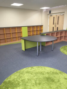Library storage and carpet