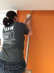 Wall papering by Source one's Lisa