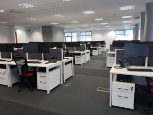 Office with new flooring