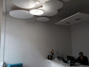 Ceiling noise reducing panels