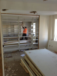 Partition walls and ceiling lights