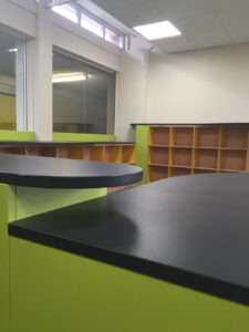 Library storage and carpet