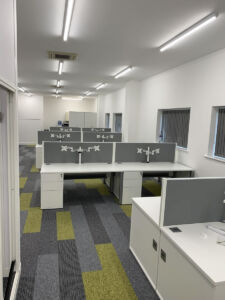 Office desking in place