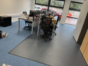 Vinyl safety flooring