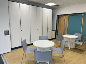New breakout space and cupboard storage