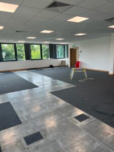 New flooring. Lindner Prater Refurbishment