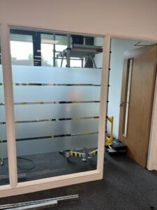 Partitions with manifestations. Lindner Prater Refurbishment