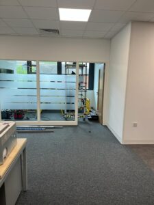 Partitions with manifestations. Lindner Prater Refurbishment