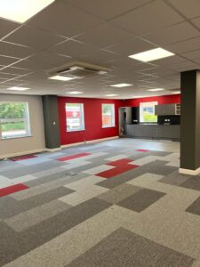 New flooring. Lindner Prater refurbishment