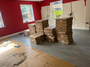 Carpet tiles. Lindner Prater refurbishment