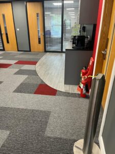 Reception area. Lindner Prater refurbishment
