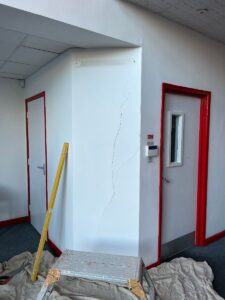 Damaged walls, before work begins