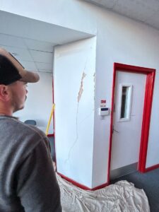 Cracks in walls before work begins