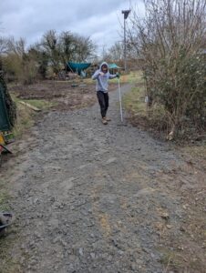 Tidying space and making safe for walkers