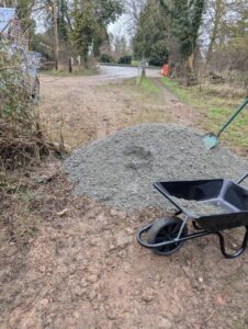 Tidying space and making safe for walkers