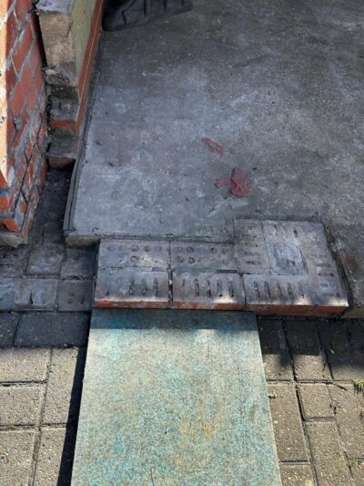 Damaged/missing bin store wall