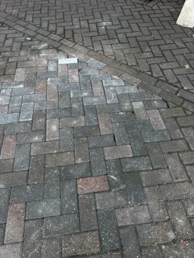 Repaired paving