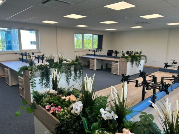 Knights Lowe Ipswich office refurbishment – modern reception area after redesign