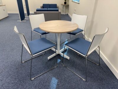 Breakout seating area designed for staff collaboration at KWL Logistics