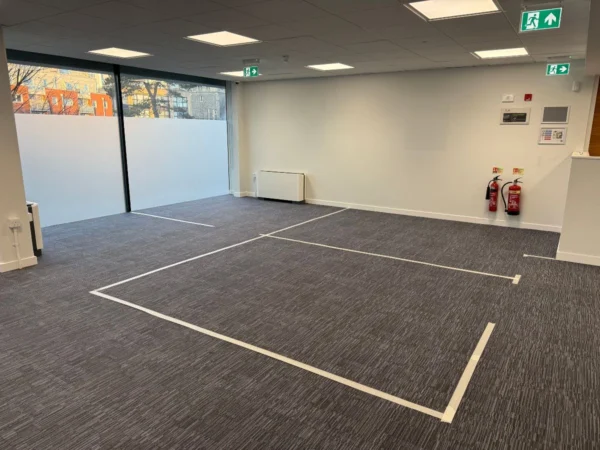 Office space cleared and marking out